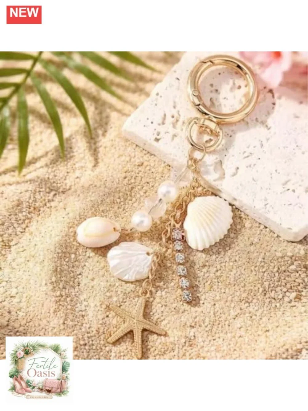 Resin & Alloy Bag Charm Keychain - Purse Charm for Handbags, Durable Key Ring